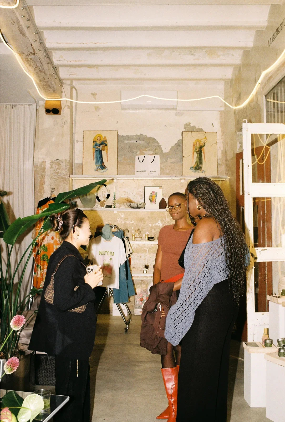 Guests talking at an Efflo pop-up event